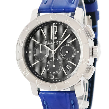 腕時計 ブルガリ BVLGARI ブルガリブルガリ クロノグラフ BB42SLCH BB42BSLDCH 自動巻き メンズ OH済 ブラック バー