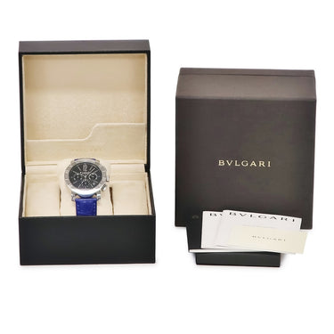 腕時計 ブルガリ BVLGARI ブルガリブルガリ クロノグラフ BB42SLCH BB42BSLDCH 自動巻き メンズ OH済 ブラック バー