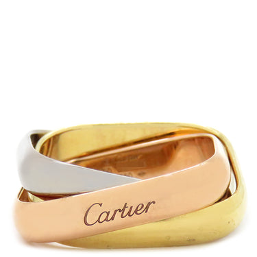 カルティエ Cartier トリニティ クッション リング クラシック ホワイトゴールドXイエローゴールドXピンクゴールド K18WG K18YG K18PG #50(JP10) リング 指輪 3連 3カラー 7.5号