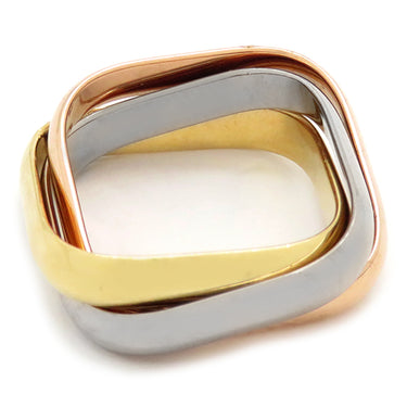 カルティエ Cartier トリニティ クッション リング クラシック ホワイトゴールドXイエローゴールドXピンクゴールド K18WG K18YG K18PG #50(JP10) リング 指輪 3連 3カラー 7.5号