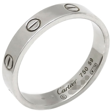 カルティエ Cartier ミニラブリング B4085159 ホワイトゴールド K18WG #59(JP19) リング 指輪 LOVE Ring 750 18K WG 18金 18号
