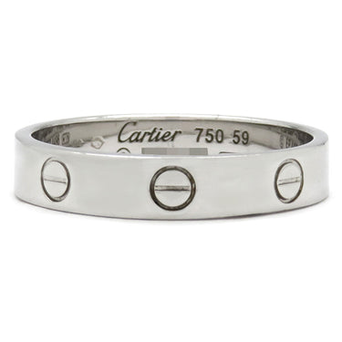 カルティエ Cartier ミニラブリング B4085159 ホワイトゴールド K18WG #59(JP19) リング 指輪 LOVE Ring 750 18K WG 18金 18号