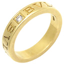 ブルガリ BVLGARI ブルガリブルガリ ダブルロゴ イエローゴールド K18YG ダイヤモンド リング 指輪 750AU 1Pダイヤ 11.5号