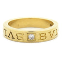 ブルガリ BVLGARI ブルガリブルガリ ダブルロゴ イエローゴールド K18YG ダイヤモンド リング 指輪 750AU 1Pダイヤ 11.5号