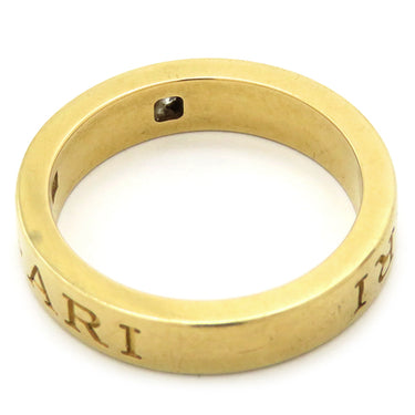 ブルガリ BVLGARI ブルガリブルガリ ダブルロゴ イエローゴールド K18YG ダイヤモンド リング 指輪 750AU 1Pダイヤ 11.5号