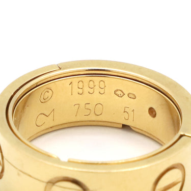 カルティエ Cartier アストロ ラブリング イエローゴールド K18YG #51(JP11) リング 指輪 750 18K YG チャーム 11号