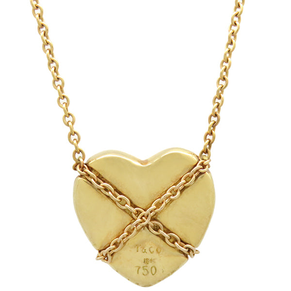 ティファニー Tiffany & Co チェーンクロス ハート イエロー