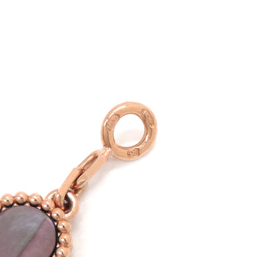 ヴァンクリーフアーペル Van Cleef & Arpels ヴィンテージアルハンブラ ブレスレット VCARP2R100 グレーXピンクゴールド K18PG ダイヤモンド グレーマザーオブパール ブレスレット 750PG 5モチーフ 24石