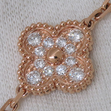 ヴァンクリーフアーペル Van Cleef & Arpels ヴィンテージアルハンブラ ブレスレット VCARP2R100 グレーXピンクゴールド K18PG ダイヤモンド グレーマザーオブパール ブレスレット 750PG 5モチーフ 24石
