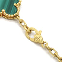 ヴァンクリーフアーペル Van Cleef & Arpels ヴィンテージ アルハンブラ ブレスレット VCARL80900 グリーンXイエローゴールド K18YG マラカイト ブレスレット 緑 750YG 5モチーフ