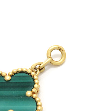 ヴァンクリーフアーペル Van Cleef & Arpels ヴィンテージ アルハンブラ ブレスレット VCARL80900 グリーンXイエローゴールド K18YG マラカイト ブレスレット 緑 750YG 5モチーフ