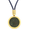 ブルガリ BVLGARI モネーテ アンティークコイン ブラックXイエローゴールドXネイビー K18YG アンティークコイン ネックレス 750 AD337-361 コンスタンティヌス2世