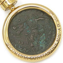 ブルガリ BVLGARI モネーテ アンティークコイン ブラックXイエローゴールドXネイビー K18YG アンティークコイン ネックレス 750 AD337-361 コンスタンティヌス2世
