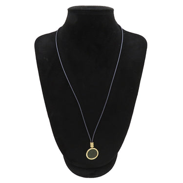 ブルガリ BVLGARI モネーテ アンティークコイン ブラックXイエローゴールドXネイビー K18YG アンティークコイン ネックレス 750 AD337-361 コンスタンティヌス2世