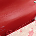 ルイヴィトン LOUIS VUITTON アマレーヌ ローズ M92586 ピンク×シルバー パイソン モノグラム サテン チェリーブロッサム ショルダーバッグ シルバー金具 村上隆 ワンショルダー