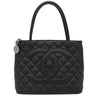 シャネル CHANEL 復刻トート A01804 ブラック キャビアスキン トートバッグ シルバー金具 黒 ココマーク ショルダーバッグ 肩掛け