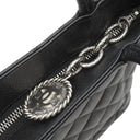 シャネル CHANEL 復刻トート A01804 ブラック キャビアスキン トートバッグ シルバー金具 黒 ココマーク ショルダーバッグ 肩掛け