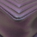 シャネル CHANEL ボーイシャネル チェーンショルダー パープル グレインドカーフスキン ショルダーバッグ 紫 レインボー金具