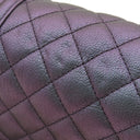 シャネル CHANEL ボーイシャネル チェーンショルダー パープル グレインドカーフスキン ショルダーバッグ 紫 レインボー金具