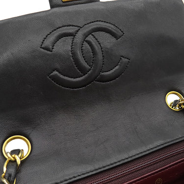 シャネル CHANEL スクエア マトラッセ チェーンショルダー ブラック ラムスキン ショルダーバッグ ゴールド金具 黒 斜め掛け