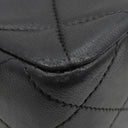 シャネル CHANEL スクエア マトラッセ チェーンショルダー ブラック ラムスキン ショルダーバッグ ゴールド金具 黒 斜め掛け