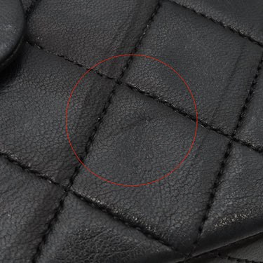 シャネル CHANEL スクエア マトラッセ チェーンショルダー ブラック ラムスキン ショルダーバッグ ゴールド金具 黒 斜め掛け