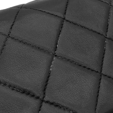 シャネル CHANEL スクエア マトラッセ チェーンショルダー ブラック ラムスキン ショルダーバッグ ゴールド金具 黒 斜め掛け