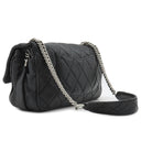 シャネル CHANEL マトラッセ チェーンショルダー A37048 ブラック ラムスキン ショルダーバッグ シルバー金具 黒 ココマーク