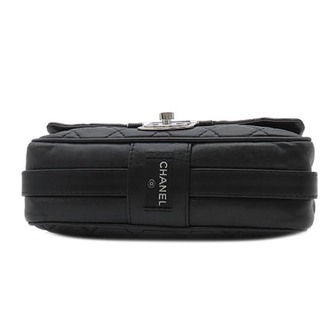 シャネル CHANEL マトラッセ チェーンショルダー A37048 ブラック ラムスキン ショルダーバッグ シルバー金具 黒 ココマーク