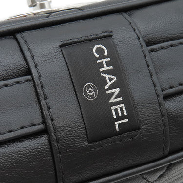 シャネル CHANEL マトラッセ チェーンショルダー A37048 ブラック ラムスキン ショルダーバッグ シルバー金具 黒 ココマーク