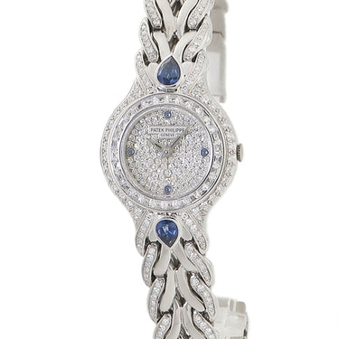 腕時計 パテックフィリップ PATEK PHILIPPE ラフラム 4818/11G-001 クオーツ レディース K18WG無垢 純正全面ダイヤ ラウンド