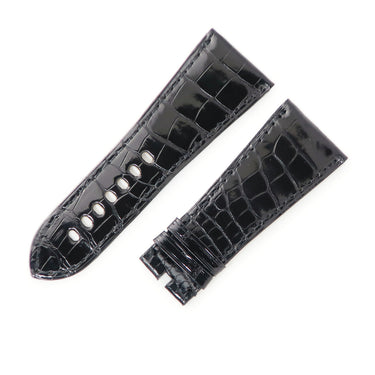 カルティエ Cartier 純正 ディヴァン用 クロコバンド ブラック クロコダイル 腕時計パーツ 新品同様 替え ベルト ストラップ 本革 アリゲーター 29ｍｍ ブラック 黒