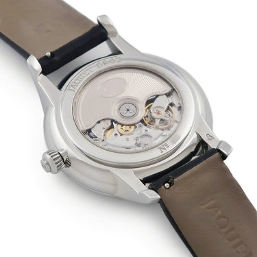 腕時計 ジャケ・ドロー Jaquet Droz プティ ウール ミニット デイト アストラル J021010201 自動巻き メンズ OH済 純正ダイヤ 黒