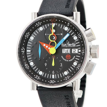 アランシルベスタイン ALAIN SILBERSTEIN クロノ バウハウス デイデイト LW05100 自動巻き メンズ 赤 青 黄 デイ＆ナイト表示 限定