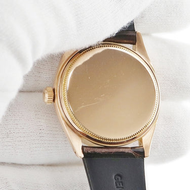 腕時計 ロレックス ROLEX オイスター パーペチュアル 6567 89*** 自動巻き メンズ OH済 89*** K18PG無垢製 シルバー