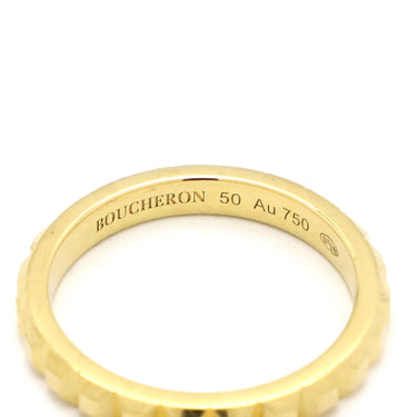 ブシュロン BOUCHERON キャトル クル ド パリ ミディアム JAL00008 イエローゴールド K18YG #50 リング 指輪 Au750 18K 18金 ピラミッド型カット 10号