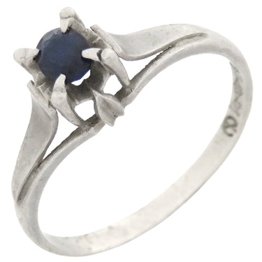 ノンブランド NON BRAND 青石リング プラチナシルバー Pt850 色石 リング 指輪 青 ブルー ホールマーク 11.5号