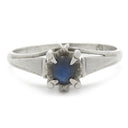 ノンブランド NON BRAND 青石リング プラチナシルバー Pt850 色石 リング 指輪 青 ブルー ホールマーク 11.5号