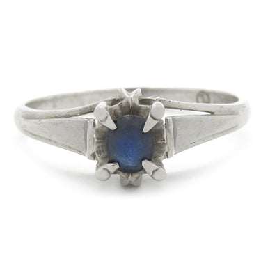 ノンブランド NON BRAND 青石リング プラチナシルバー Pt850 色石 リング 指輪 青 ブルー ホールマーク 11.5号