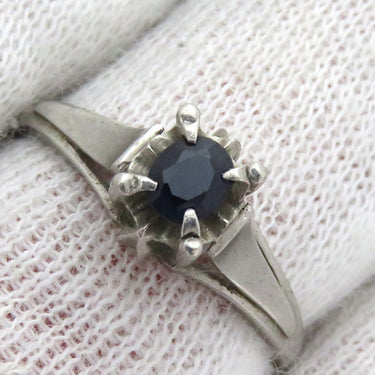 ノンブランド NON BRAND 青石リング プラチナシルバー Pt850 色石 リング 指輪 青 ブルー ホールマーク 11.5号