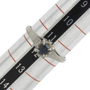 ノンブランド NON BRAND 青石リング プラチナシルバー Pt850 色石 リング 指輪 青 ブルー ホールマーク 11.5号