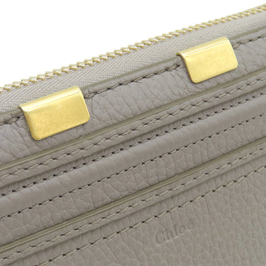 クロエ Chloe マーシー CHC10UP571161053 CASHMERE GREY グレインカーフレザー 長財布 ゴールド金具 ラウンドファスナー