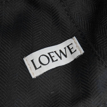 ロエベ LOEWE フィッシャーマンハット ブラック ラムスキン レザ ＃57 ハット シルバー金具 黒 帽子 アナグラム バケットハット
