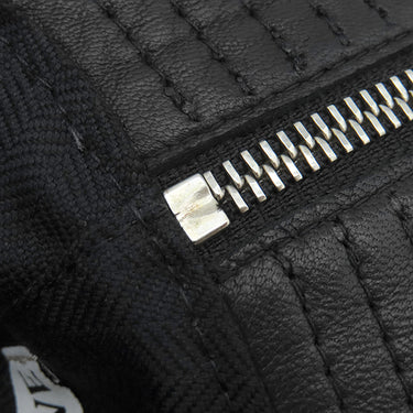 ロエベ LOEWE フィッシャーマンハット ブラック ラムスキン レザ ＃57 ハット シルバー金具 黒 帽子 アナグラム バケットハット