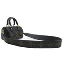 ルイヴィトン LOUIS VUITTON ナノ スピーディ バンドリエール M46745 ノワール モノグラムアンプラントスタッズ 2WAYバッグ ゴールド金具 黒 ショルダー