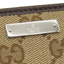 グッチ GUCCI GG ジップアラウンドウォレット 307980 ベージュ×ダークブラウン GGキャンバス レザー 長財布 シルバー金具 ガンメタル金具 茶 メタルバー