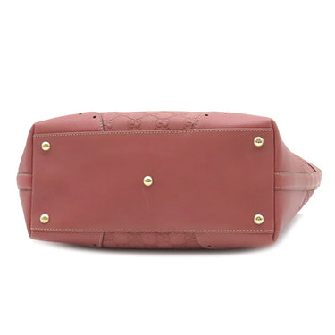 グッチ GUCCI グッチシマ ホースビット 145993 ピンク レザー ハンドバッグ ゴールド金具 トート ショルダー 肩掛け