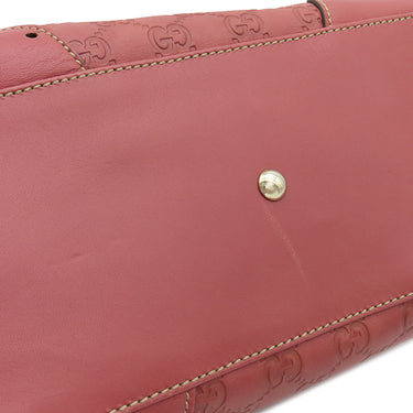 グッチ GUCCI グッチシマ ホースビット 145993 ピンク レザー ハンドバッグ ゴールド金具 トート ショルダー 肩掛け