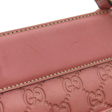 グッチ GUCCI グッチシマ ホースビット 145993 ピンク レザー ハンドバッグ ゴールド金具 トート ショルダー 肩掛け