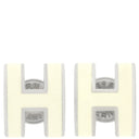 エルメス HERMES ポップアッシュ Hピアス ミニ ジョーヌスフルパールXシルバー メタル エナメル ピアス ミニポップ H型 新品 未使用